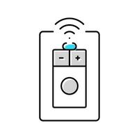 smart dimmer switch home color icon vector illustration