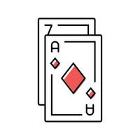 card game board table color icon vector illustration