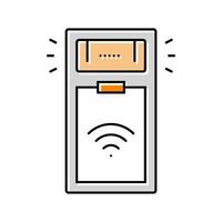 smart motion sensor home color icon vector illustration