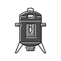 smoker steak color icon vector illustration