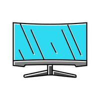 monitor gaming pc color icon vector illustration