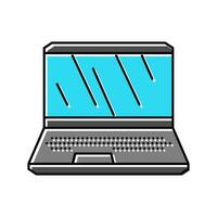 laptop gaming color icon vector illustration