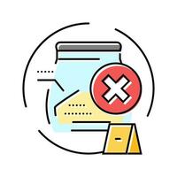 inadmissible evidence crime color icon vector illustration