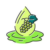 grapeseed oil liquid yellow color icon vector illustration