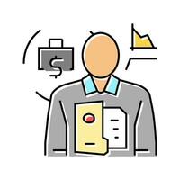 business scientist worker color icon vector illustration