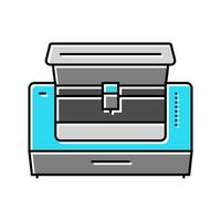 laser cutter tool work color icon vector illustration