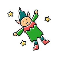 elf funny color icon vector illustration