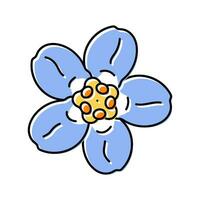 forget me not flower spring color icon vector illustration