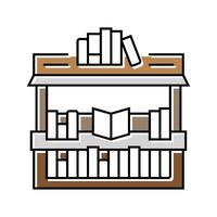 bookstall shop color icon vector illustration