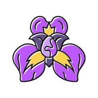 iris flower spring color icon vector illustration