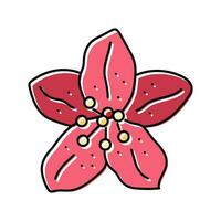 rhododendron flower spring color icon vector illustration