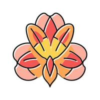 alstroemeria blossom spring color icon vector illustration