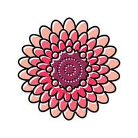 dahlia blossom spring color icon vector illustration