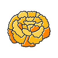 marigold blossom spring color icon vector illustration