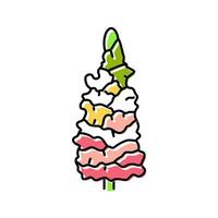 snapdragon blossom spring color icon vector illustration