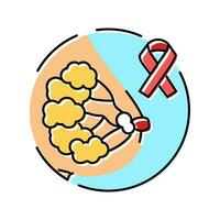 ductal pecho cáncer color icono vector ilustración
