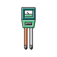 soil ph meter garden tool color icon vector illustration