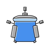 computer chair top view color icon vector illustration