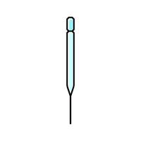 pasteur pipette chemical glassware lab color icon vector illustration