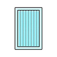 alfombra baño interior color icono vector ilustración