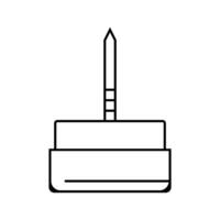 planeo mueble hardware adecuado línea icono vector ilustración
