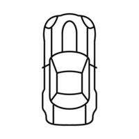 motor coche parte superior ver línea icono vector ilustración