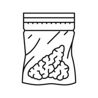 narcotic cannabis line icon vector illustration