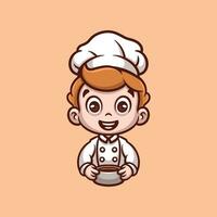 Kids Chef Cartoon Illustration vector