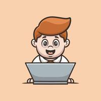 Office Worker Cartoon Illustration vector