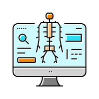 nervous system study neurologist color icon vector illustration