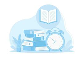 Take time to study and read concept flat illustration vector