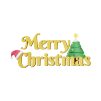 Christmas and New Year Typographical on shiny Xmas background with winter landscape with snowflakes, light, and stars. Merry Christmas 3D Illustration png