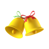 Xmas Bells, Merry Christmas 3D Illustration png