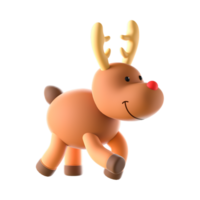 Cartoon Brown Reindeer png
