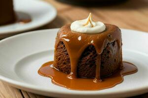 AI generated Toffee Pudding. Pro Photo