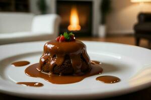 AI generated Toffee Pudding. Pro Photo