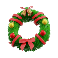 Natale rallegrare ghirlanda con rosso arco png