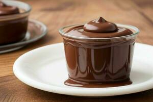 AI generated chocolate pudding. Pro Photo