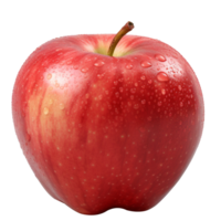 ai gerado gerado ai uma vermelho maçã em transparente fundo. png