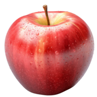 ai genererad genererad ai en röd äpple på transparent bakgrund. png