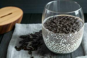 AI generated chia Pudding. Pro Photo