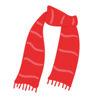 hand drawing cartoon red scarf png