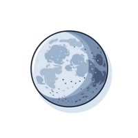 AI generated Enigmatic Moon Illuminating the Night Sky, Creating a Celestial Scene of Mystical Lunar Glow, Generative Ai png