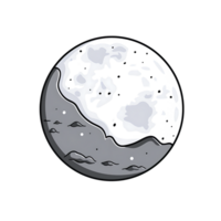 AI generated Enigmatic Moon Illuminating the Night Sky, Creating a Celestial Scene of Mystical Lunar Glow, Generative Ai png