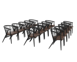 Modern chair isolated on background. 3d rendering - illustration png