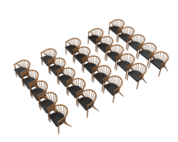 Modern chair isolated on background. 3d rendering - illustration png