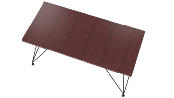 Modern desk table isolated on background. 3d rendering - illustration png