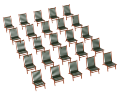 Modern chair isolated on background. 3d rendering - illustration png