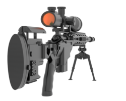 Firearm with scope isolated on background. 3d rendering - illustration png