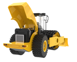 Road roller isolated on background. 3d rendering - illustration png